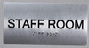 Staff Room Sign-Tactile Signs  Silver-Tactile Touch Braille Sign-Tactile Signs