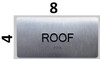 ROOF Floor Number Sign-Tactile Signs  Silver-Tactile Touch Braille Sign-Tactile Signs