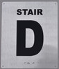 Stair D Sign-Tactile Signs - Tactile Touch Braille Sign-Tactile Signs