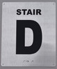 Stair D Sign-Tactile Signs - Tactile Touch Braille Sign-Tactile Signs