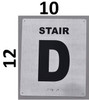 Stair D Sign-Tactile Signs - Tactile Touch Braille Sign-Tactile Signs