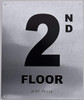 2ND Floor Sign-Tactile Signs - Floor Number Sign-Tactile Signs - Tactile Touch Braille Sign-Tactile Signs