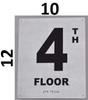 4TH Floor Sign-Tactile Signs  Floor Number Sign-Tactile Signs - Tactile Touch Braille Sign-Tactile Signs