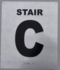 Stair C Sign-Tactile Signs  Silver- Tactile Touch Braille Sign-Tactile Signs