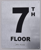 7TH Floor Sign-Tactile Signs - Floor Number Sign-Tactile Signs - Tactile Touch Braille Sign-Tactile Signs