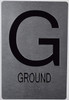 Ground Floor Sign-Tactile Signs  Silver-Tactile Touch Braille Sign-Tactile Signs Ground Floor Sign-Tactile Signs  Silver-Tactile Touch Braille Sign-Tactile Signs