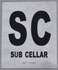 SUB Cellar Sign-Tactile Signs  Silver - Tactile Touch Braille Sign-Tactile Signs