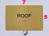 ROOF Sign-Tactile Signs - Gold