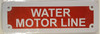 WATER MOTOR LINE SIGN