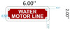 WATER MOTOR LINE   Fire Department Sign