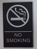 NO Smoking Sign Braille Sign with Raised Tactile Graphics and Letters
