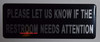 Please LET US Know IF The Restroom Needs Attention Sign Please LET US Know IF The Restroom Needs Attention Sign