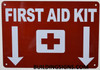 First Aid Kit Sign with Down Arrow Sign First Aid Kit Sign with Down Arrow Sign