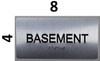 Basement Floor Number Sign-Tactile Signs - Floor Number Tactile Touch Braille Sign-Tactile Signs