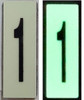 PHOTOLUMINESCENT DOOR NUMBER 1 HPD SIGN HEAVY DUTY / GLOW IN THE DARK "DOOR NUMBER ONE" HPD SIGN HEAVY DUTY PHOTOLUMINESCENT DOOR NUMBER 1 HPD SIGN HEAVY DUTY / GLOW IN THE DARK "DOOR NUMBER ONE" HPD SIGN HEAVY DUTY