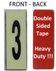 PHOTOLUMINESCENT DOOR NUMBER 3 HEAVY DUTY / GLOW IN THE DARK "DOOR NUMBER THREE" HEAVY DUTY Compliance Sign