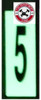 PHOTOLUMINESCENT DOOR NUMBER 5 SIGNAGE HEAVY DUTY / GLOW IN THE DARK "DOOR NUMBER FIVE" SIGNAGE HEAVY DUTY