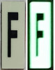 PHOTOLUMINESCENT DOOR NUMBER F HPD SIGN HEAVY DUTY / GLOW IN THE DARK "DOOR NUMBER" HPD SIGN HEAVY DUTY