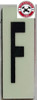 PHOTOLUMINESCENT DOOR NUMBER F BUILDING SIGNHEAVY DUTY / GLOW IN THE DARK "DOOR NUMBER" BUILDING SIGNHEAVY DUTY