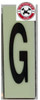 PHOTOLUMINESCENT DOOR NUMBER G BUILDING SIGNHEAVY DUTY / GLOW IN THE DARK "DOOR NUMBER" BUILDING SIGNHEAVY DUTY