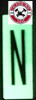 PHOTOLUMINESCENT DOOR NUMBER N DOB SIGN HEAVY DUTY / GLOW IN THE DARK "DOOR NUMBER" DOB SIGN HEAVY DUTY