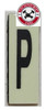 PHOTOLUMINESCENT DOOR NUMBER P BUILDING SIGNHEAVY DUTY / GLOW IN THE DARK "DOOR NUMBER" BUILDING SIGNHEAVY DUTY