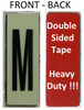 PHOTOLUMINESCENT DOOR NUMBER M HEAVY DUTY / GLOW IN THE DARK "DOOR NUMBER" HEAVY DUTY Compliance Sign