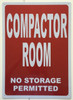 Compactor Room Sign Compactor Room Sign