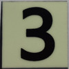 PHOTOLUMINESCENT DOOR NUMBER 3 SIGN PHOTOLUMINESCENT DOOR NUMBER 3 SIGN