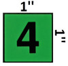 PHOTOLUMINESCENT DOOR NUMBER 4 DOB SIGN PHOTOLUMINESCENT DOOR NUMBER 4 DOB SIGN
