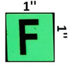 PHOTOLUMINESCENT DOOR NUMBER F SIGNAGE