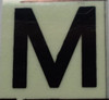 PHOTOLUMINESCENT DOOR NUMBER M SIGN PHOTOLUMINESCENT DOOR NUMBER M SIGN
