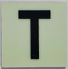 PHOTOLUMINESCENT DOOR NUMBER T HPD SIGN