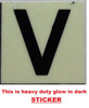 PHOTOLUMINESCENT DOOR NUMBER V HPD SIGN PHOTOLUMINESCENT DOOR NUMBER V HPD SIGN