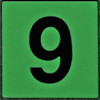 PHOTOLUMINESCENT DOOR NUMBER 9 BUILDING SIGN PHOTOLUMINESCENT DOOR NUMBER 9 BUILDING SIGN