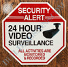 24 Hours Video Surveillance SIGNAGE