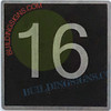 ELEVATOR FLOOR NUMBER 16 SIGN- ELEVATOR JAMB PLATE FLOOR 16 BUILDING SIGN ELEVATOR FLOOR NUMBER 16 SIGN- ELEVATOR JAMB PLATE FLOOR 16 BUILDING SIGN