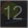 ELEVATOR FLOOR NUMBER 12 SIGN- ELEVATOR JAMB PLATE FLOOR 12 BUILDING SIGN