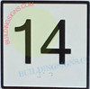 Elevator Floor Number 14 Sign- Elevator JAMB Plate Floor 14 BUILDING SIGN Elevator Floor Number 14 Sign- Elevator JAMB Plate Floor 14 BUILDING SIGN