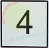Elevator Floor Number 4 Sign- Elevator JAMB Plate 4 DOB SIGN