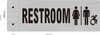 Restroom ACCESSIBLE DOB SIGN -Two-Sided/Double Sided Projecting, Corridor and Hallway DOB SIGN Restroom ACCESSIBLE DOB SIGN -Two-Sided/Double Sided Projecting, Corridor and Hallway DOB SIGN