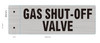 Gas Shut-Off Valve Sign-Two-Sided/Double Sided Projecting, Corridor and Hallway DOB SIGN