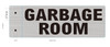 Garbage Room-Two-Sided/Double Sided Projecting, Corridor and Hallway Dob Sign