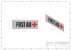 First AID DOB SIGN -Two-Sided/Double Sided Projecting, Corridor and Hallway DOB SIGN