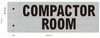 Compactor Room HPD SIGN -Two-Sided/Double Sided Projecting, Corridor and Hallway HPD SIGN