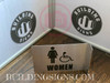 WOMEN ACCESSIBLE RESTROOM PROJECTION SIGN- WOMEN ACCESSIBLE RESTROOM 3D SAFETY SIGN WOMEN ACCESSIBLE RESTROOM PROJECTION SIGN- WOMEN ACCESSIBLE RESTROOM 3D SAFETY SIGN
