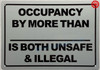 Occupancy by more than is both unsafe and illegal HPD SIGN