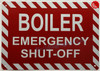 BOILER EMERGENCY SHUT-OFF DOB SIGN