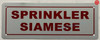 SPRINKLER SIAMESE SIGN