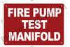 FIRE PUMP TEST MANIFOLD HPD SIGN